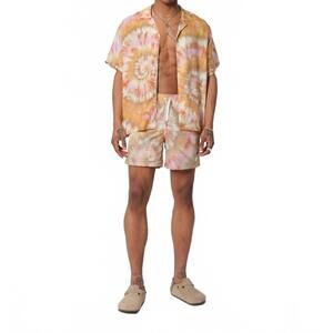 NEW BATHER calypso swirl swim trunk in orange